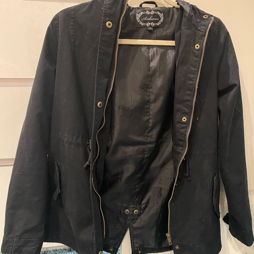 Black fall zip up jacket